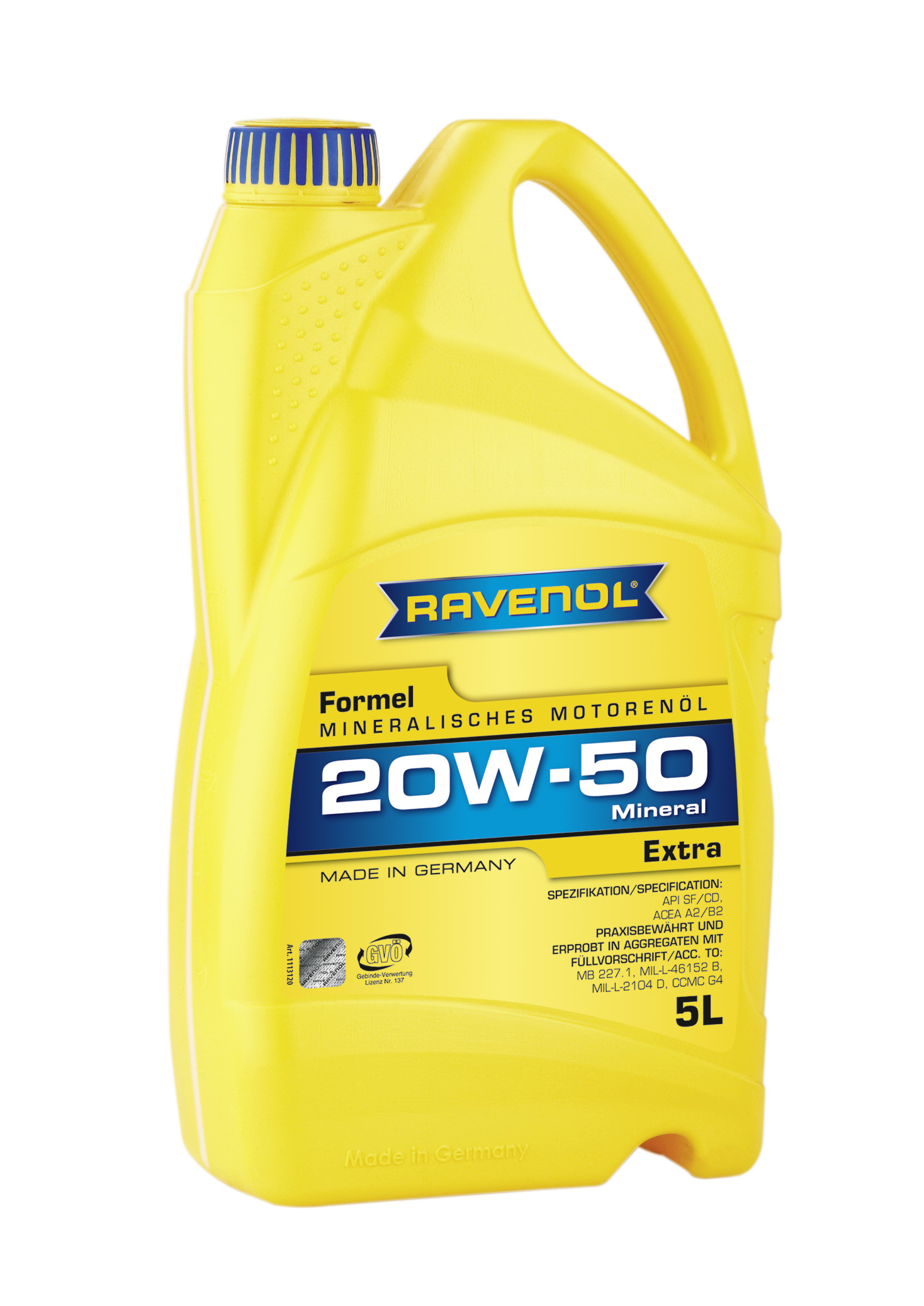Моторное масло Ravenol 4014835724853 FORMEL EXTRA 20W-50 5 л