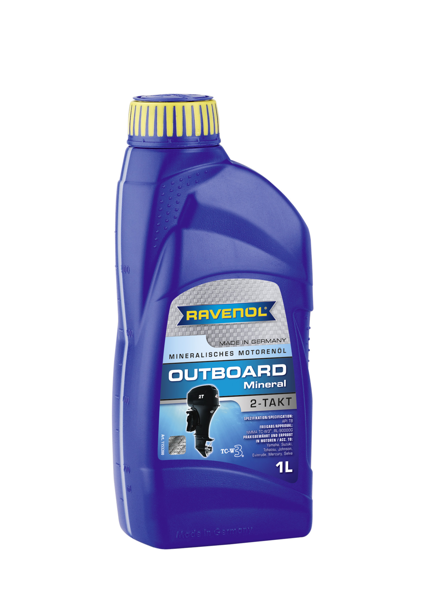Моторное масло Ravenol 4014835728912 Outboard 2T Mineral  1 л