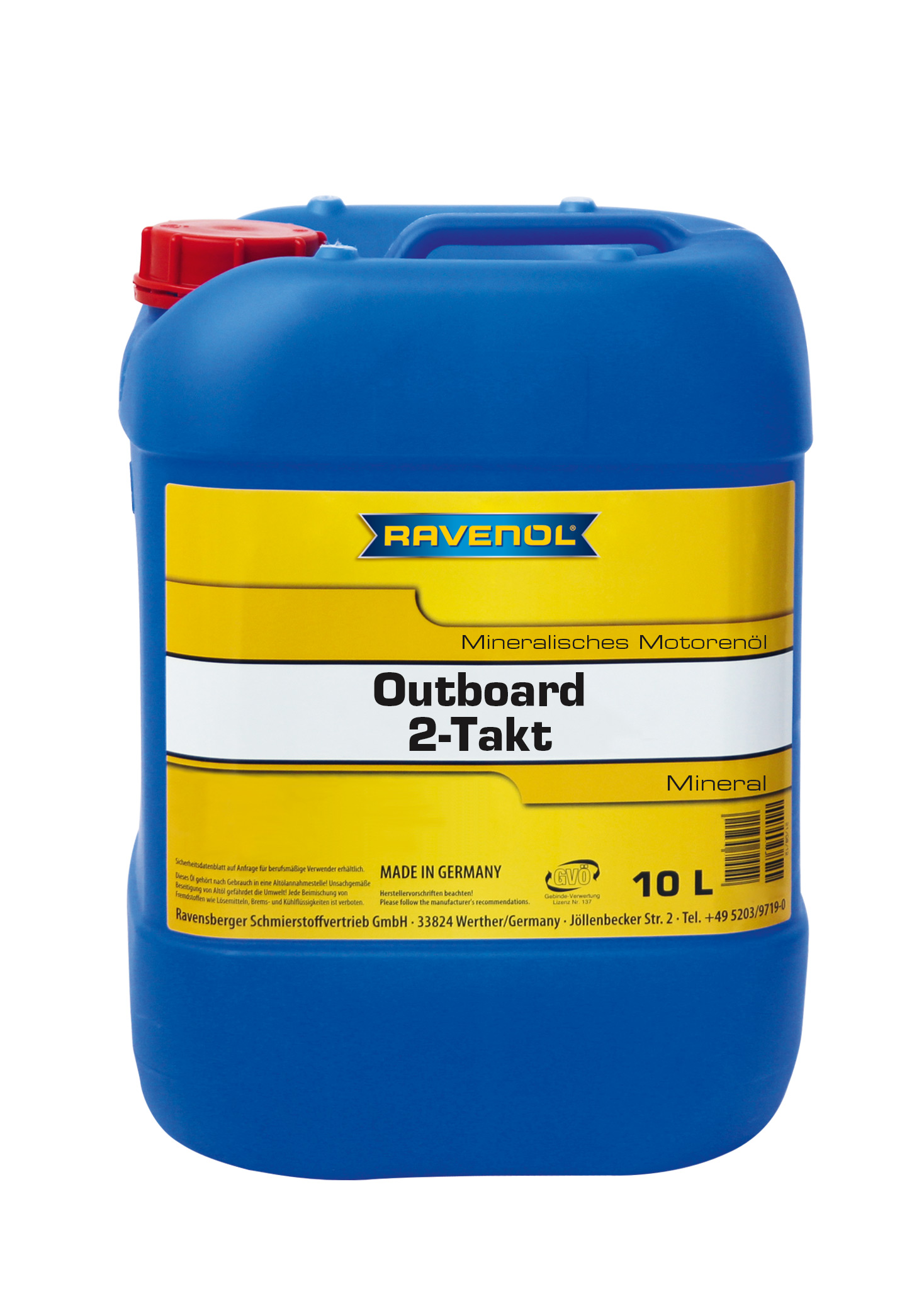 Моторное масло Ravenol 4014835728943 Outboard 2T Mineral  10 л