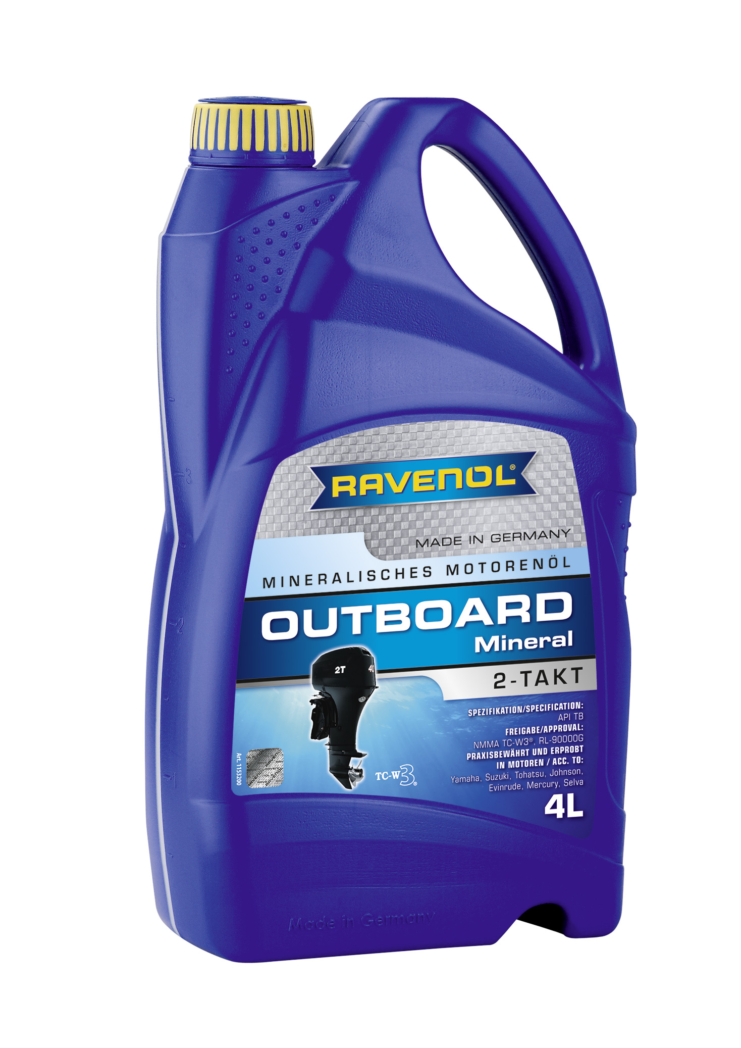 Моторное масло Ravenol 4014835728998 Outboard 2T Mineral  4 л