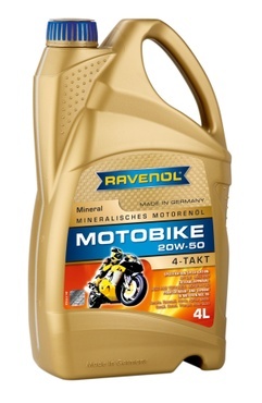 Моторное масло Ravenol 4014835731493 Motobike 4-T Mineral 20W-50 4 л
