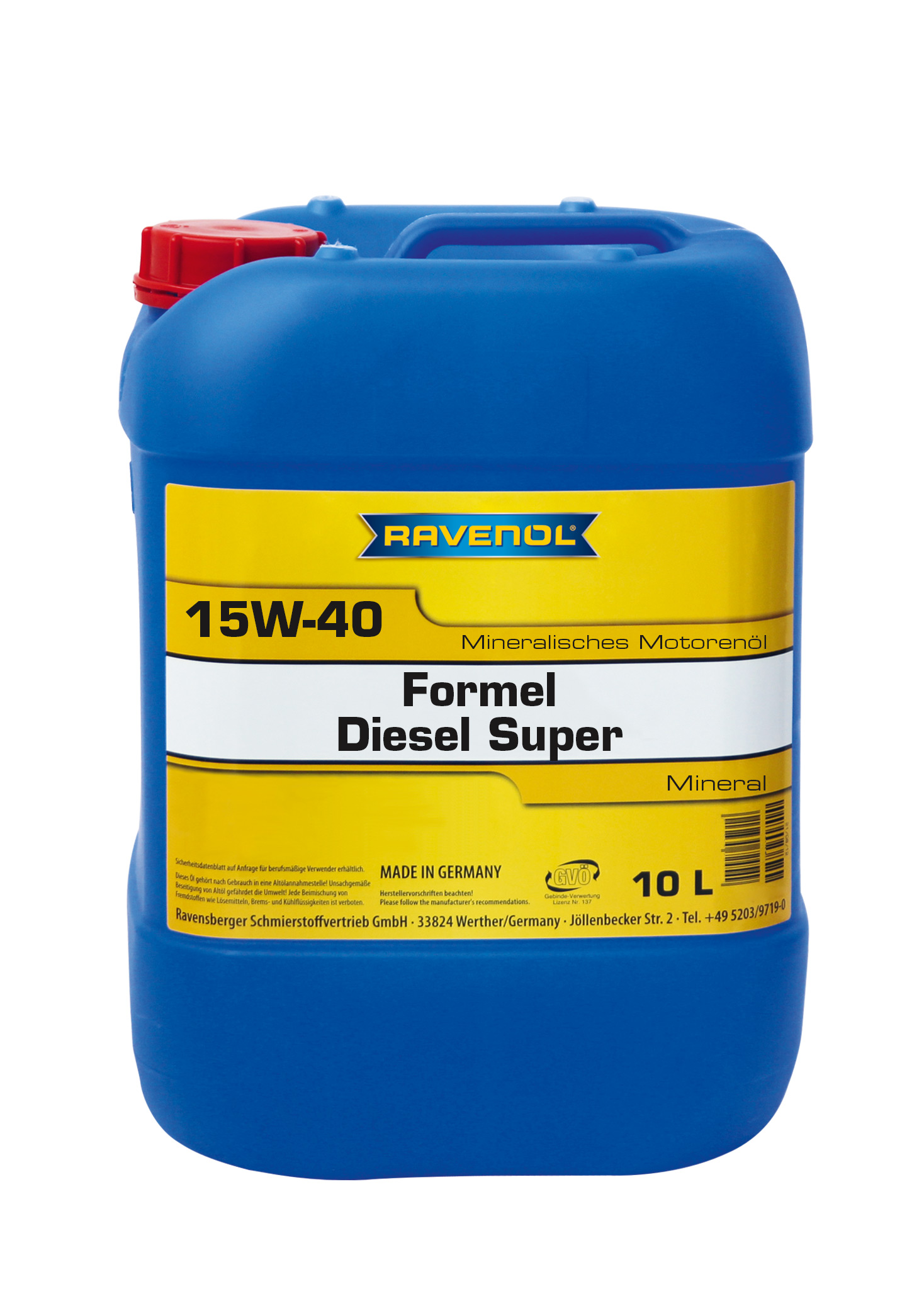 Моторное масло Ravenol 4014835756946 Formel Diesel Super 15W-40 10 л