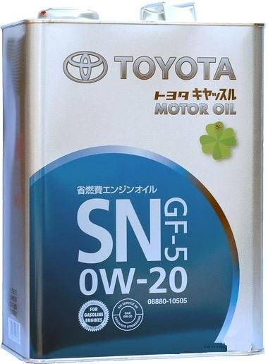 Моторное масло Toyota 08880-10505 SN 0W-20 4 л