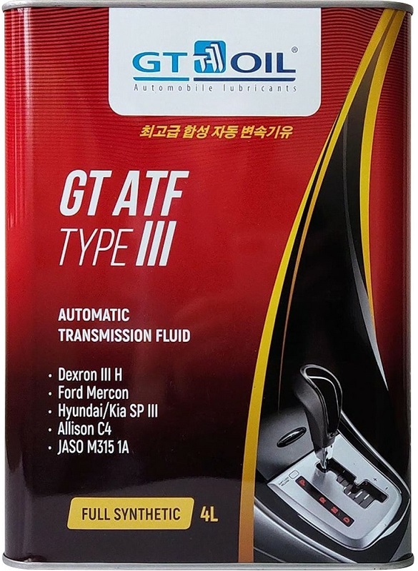 Трансмиссионное масло Gt oil 880 905940 761 5 GT ATF Type III  4 л