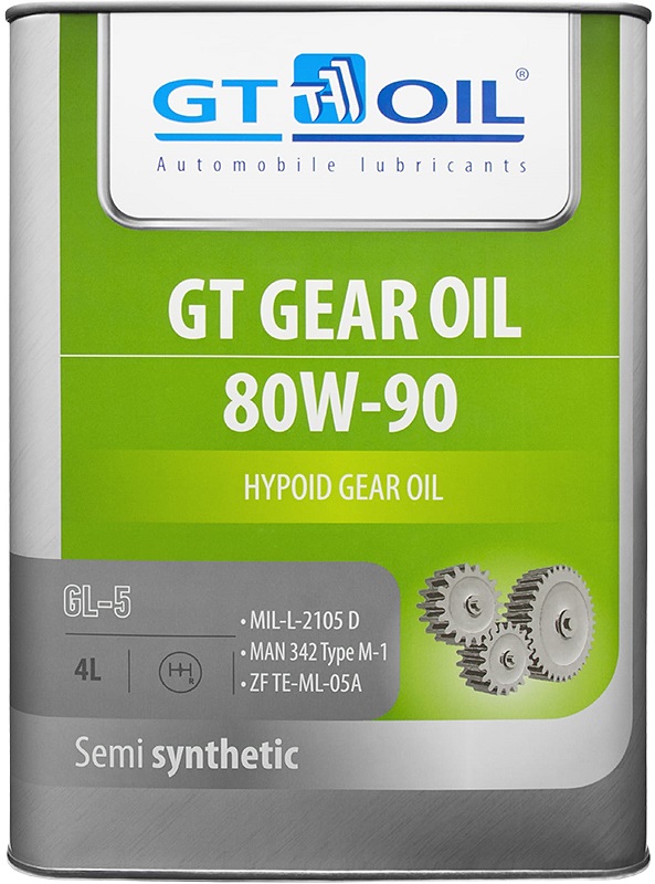 Трансмиссионное масло Gt oil 880 905940 783 7 GT GEAR Oil 80W-90 4 л