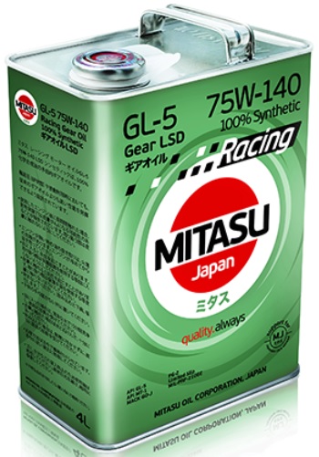 Трансмиссионное масло Mitasu MJ-414-4 SPORT GEAR OIL LSD 75W-140 4 л