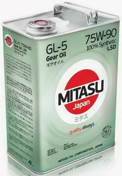 Трансмиссионное масло Mitasu MJ-411-4 GEAR OIL LSD 75W-90 4 л