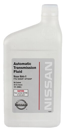 Трансмиссионное масло Nissan 999MP-MTS00-P ATF Matic S  1 л