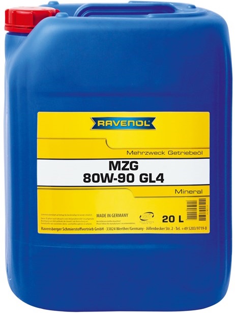 Трансмиссионное масло Ravenol 4014835734623 Mehrzweck-Getriebeol MZG 80W-90 20 л