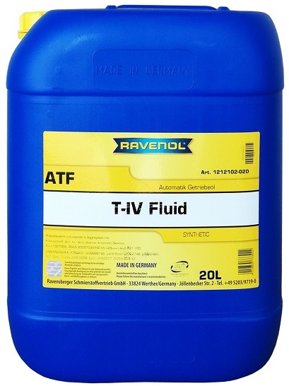 Трансмиссионное масло Ravenol 1212102-020-01-999 atf t-iv fluid   20 л