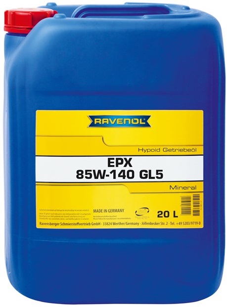 Трансмиссионное масло Ravenol 4014835738324 Hypoid EPX Getriebe-Oel 85W-140 20 л