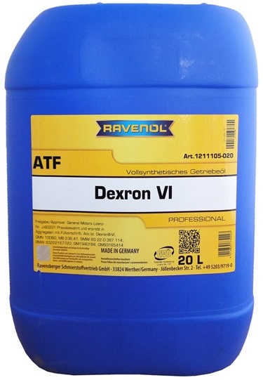 Трансмиссионное масло Ravenol 4014835784826 ATF Dexron VI  20 л