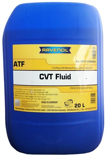Трансмиссионное масло Ravenol 4014835732520 CVT Fluid  20 л