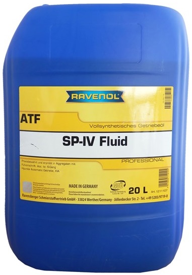 Трансмиссионное масло Ravenol 4014835785021 ATF SP-IV Fluid  20 л