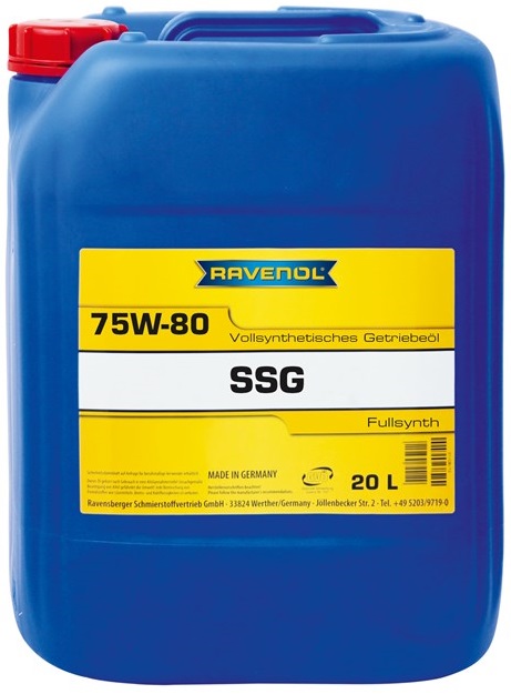 Трансмиссионное масло Ravenol 4014835733824 SSG LKW-Getr.Oel 75W-80 20 л