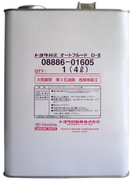Трансмиссионное масло Toyota 08886-01605 ATF D-III  4 л