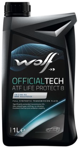 Трансмиссионное масло Wolf oil 8326479 OfficialTech ATF Life Protect 8  1 л