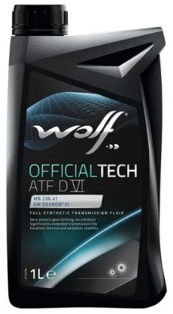 Трансмиссионное масло Wolf oil 8305504 OfficialTech ATF DVI  1 л