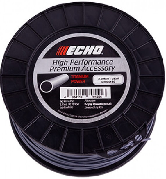 Корд триммерный ECHO C2070155 Titanium Power Line (2.5 мм, 243 м, круглый)