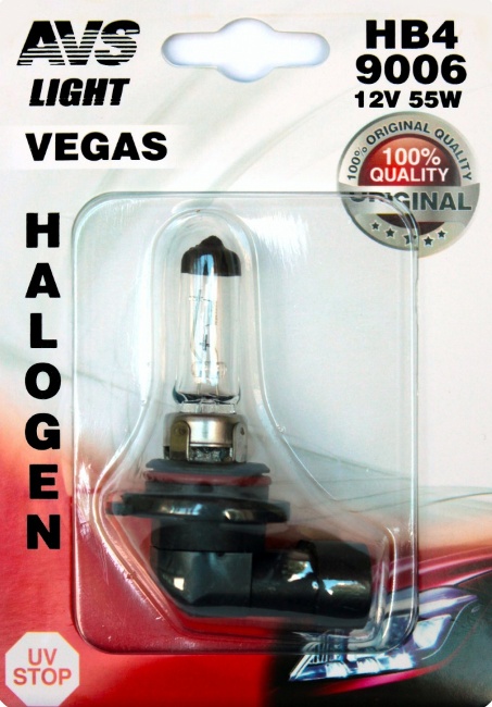 Лампа галогенная AVS Vegas в блистере HB4/9006, 12V, 55W
