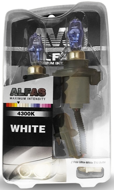Газонаполненные лампы AVS ALFAS Maximum Intensity 4300K, HB4-9006, 12V, 85W комплект 2 + 2 (T-10)
