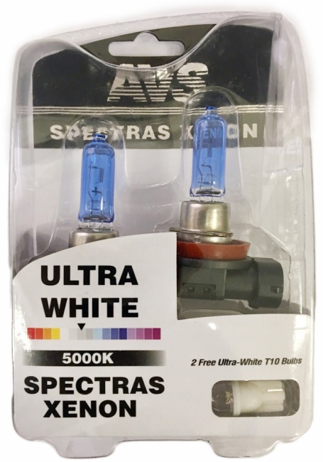 Газонаполненные лампы AVS Spectras 5000K, H11, 12V, 75W комплект 2 + 2 (T-10)