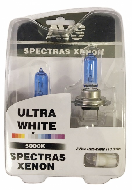 Газонаполненные лампы AVS SPECTRAS Xenon 5000K, H7, 12V, 75W комплект 2 + 2 (T-10)