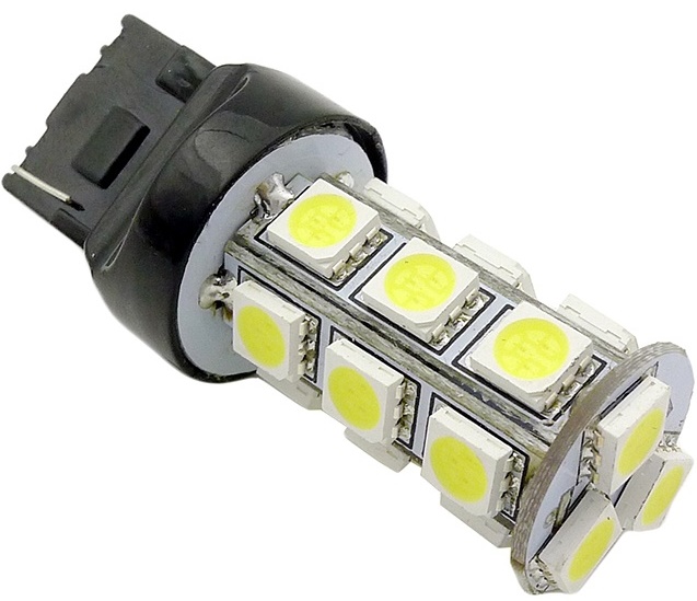 Лампа светодиодная T20 T050B белый (W3х16D) 18SMD 5050, 2 contact, коробка 2 штуки