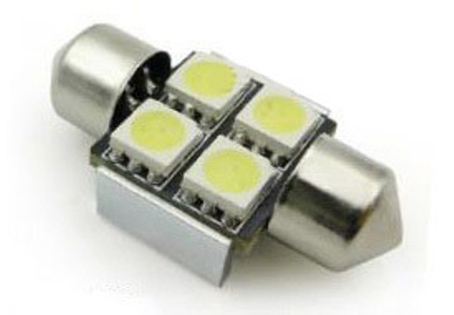 Лампа светодиодная T11 C007 белый (SV8.5/8) 4x5050 SMD, 31 мм CANBUS, блистер 2 штуки