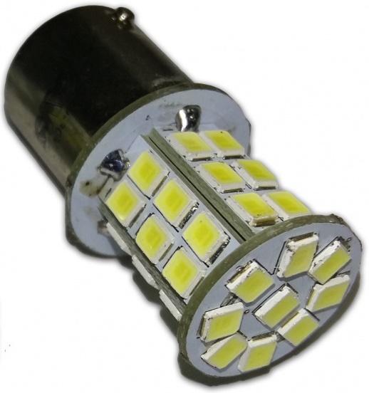 Лампа светодиодная T15 S105B белый (BAY15D) 39SMD 2835, 10-30V, 2 contact, блистер 2 штуки