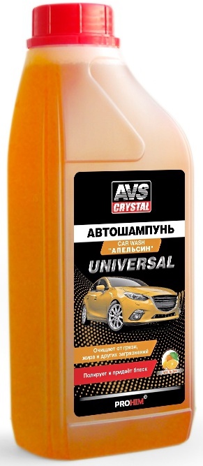 Автошампунь Универсальный (Апельсин) AVS AVK-704 (1 литр)
