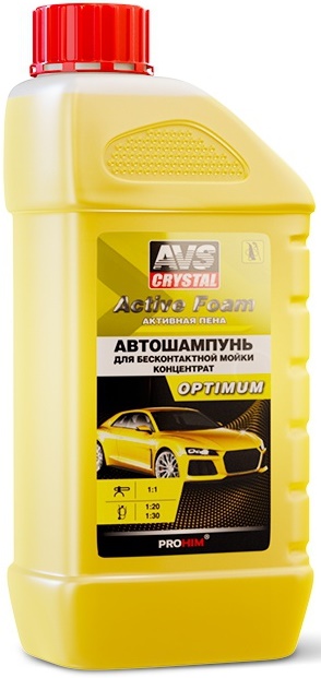 Автошампунь для бесконтактной мойки Active Foam (1:1) AVS OPTIMUM PF-10 (1 литр)