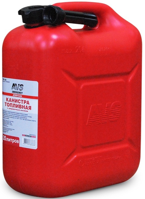 Канистра для топлива пластиковая (красная) AVS TPK-20 (20 литров)