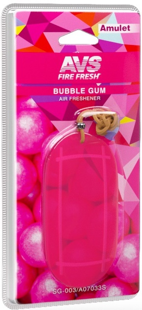 Ароматизатор AVS SG-003 Amulet (аромат Бабл гам / Bubble gum), гелевый