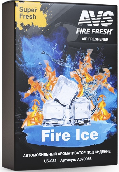 Ароматизатор Super Fresh (Огненный лёд / Fire Ice) AVS US-009, гелевый