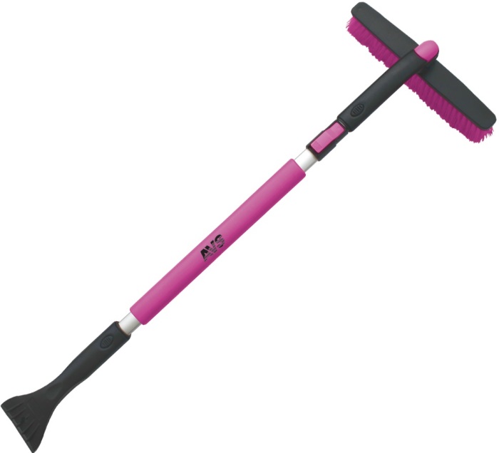 Щётка-скребок телескопическая, поворотная AVS SB-6330 с распушенной щетиной и мягкой ручкой (90-130 см)