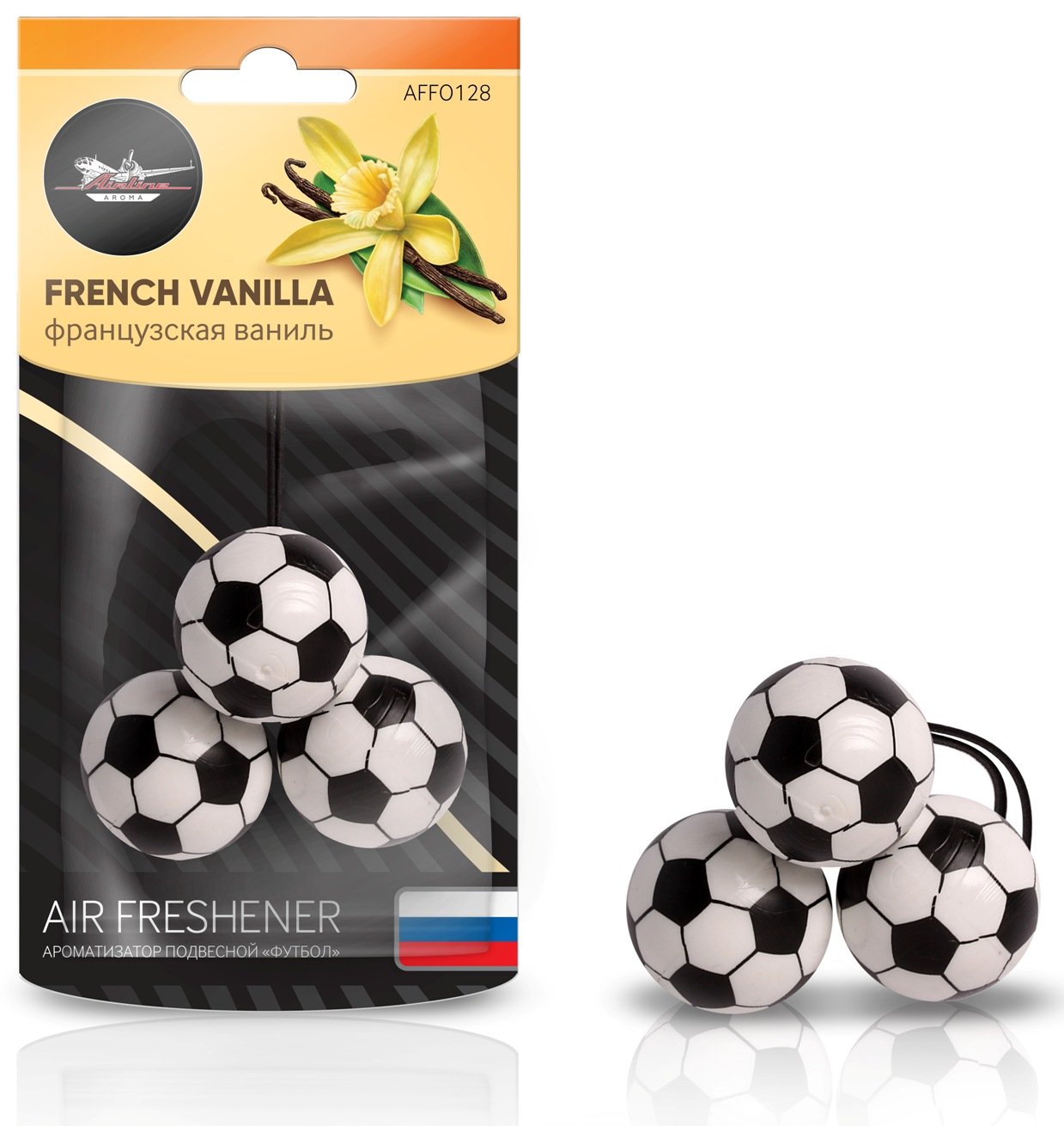Ароматизатор подвесной Футбол Французская ваниль AIRLINE AFFO128