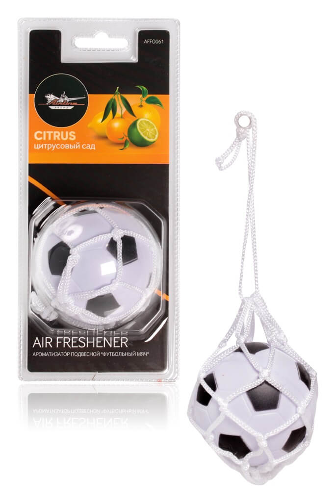 Ароматизатор подвесной Футбольный мяч Цитрусовый сад AIRLINE AFFO061