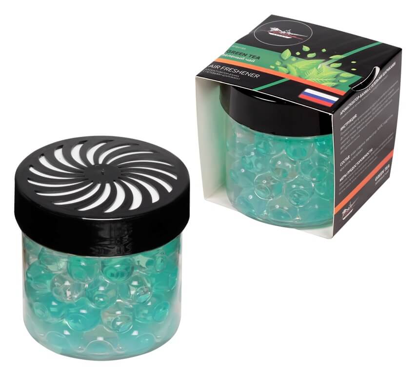 Ароматизатор-банка с гелевыми шариками Зеленый чай AIRLINE AFSH184