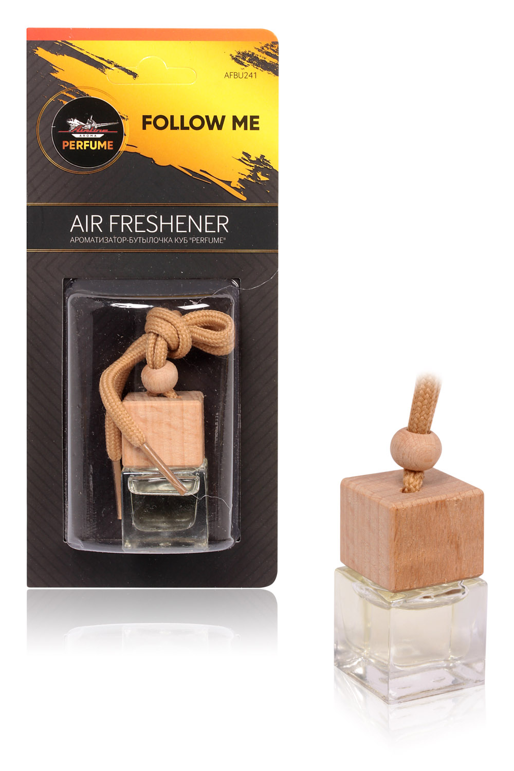 Ароматизатор-бутылочка куб Perfume FOLLOW ME AIRLINE AFBU241
