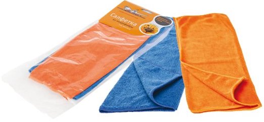 Набор салфеток из микрофибры AIRLINE AB-V-01 синяя и оранжевая (2 штуки, 30х30 см)