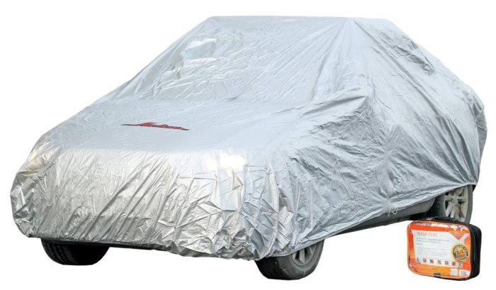 Чехол-тент на автомобиль защитный AIRLINE AC-FC-01 размер S (455х186х120 см), серый, молния для двери, универсальный