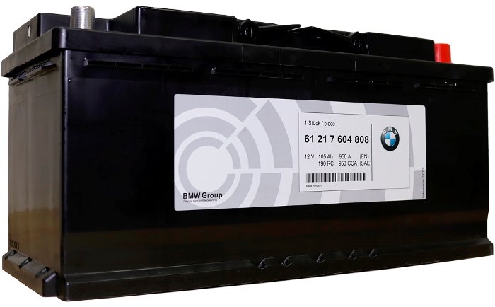 Аккумуляторная батарея BMW 61 21 7 604 808 (12В, 105А/ч)