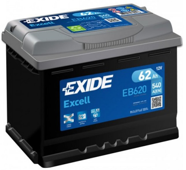 Аккумуляторная батарея Exide Excell EB620 (12В, 62А/ч)