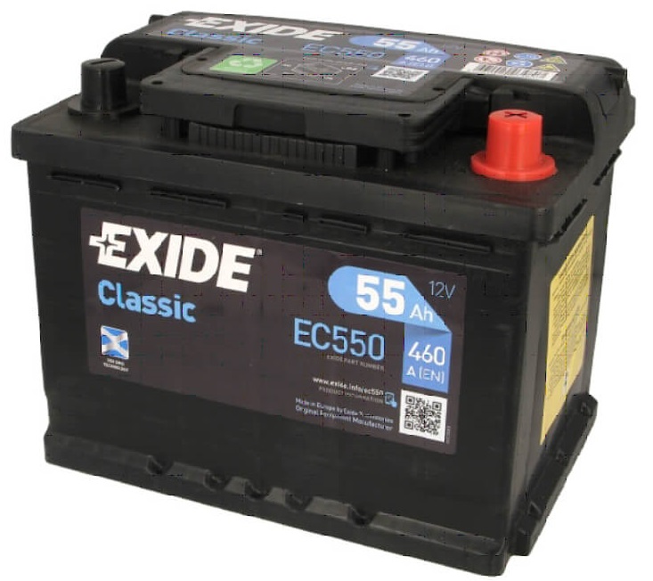 Аккумуляторная батарея Exide EC550 Classic (12В, 55а/ч)