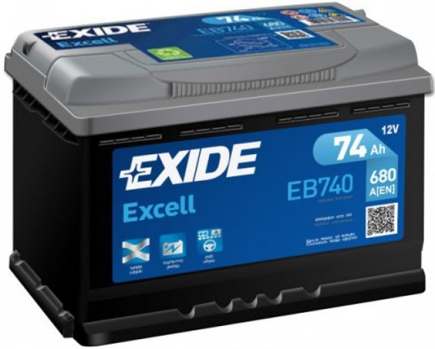 Аккумуляторная батарея Exide Excell EB740 (12В, 74А/ч)