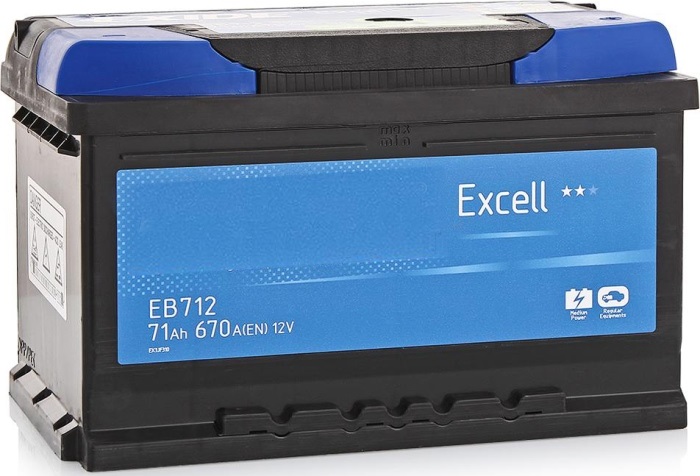 Аккумуляторная батарея Exide Excell EB712 (12В, 71А/ч)