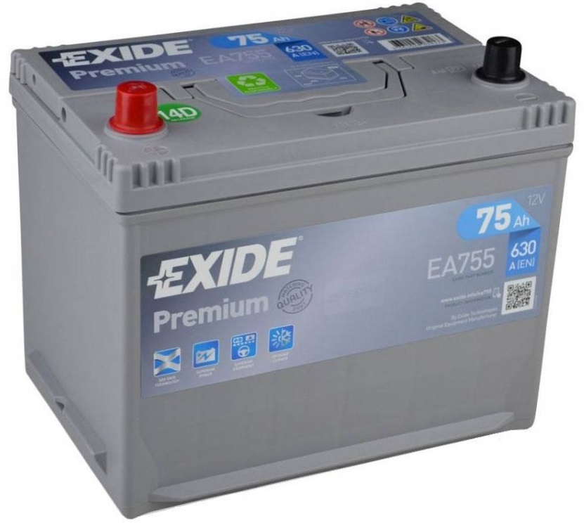 Аккумуляторная батарея Exide EA755 Premium (12В, 75а/ч)