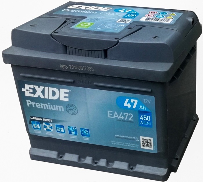 Аккумуляторная батарея Exide Premium EA472 (12В, 47А/ч)