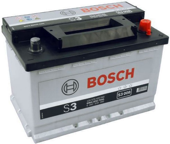 Аккумуляторная батарея Bosch S3 0 092 S30 080 (12В, 70А/ч)